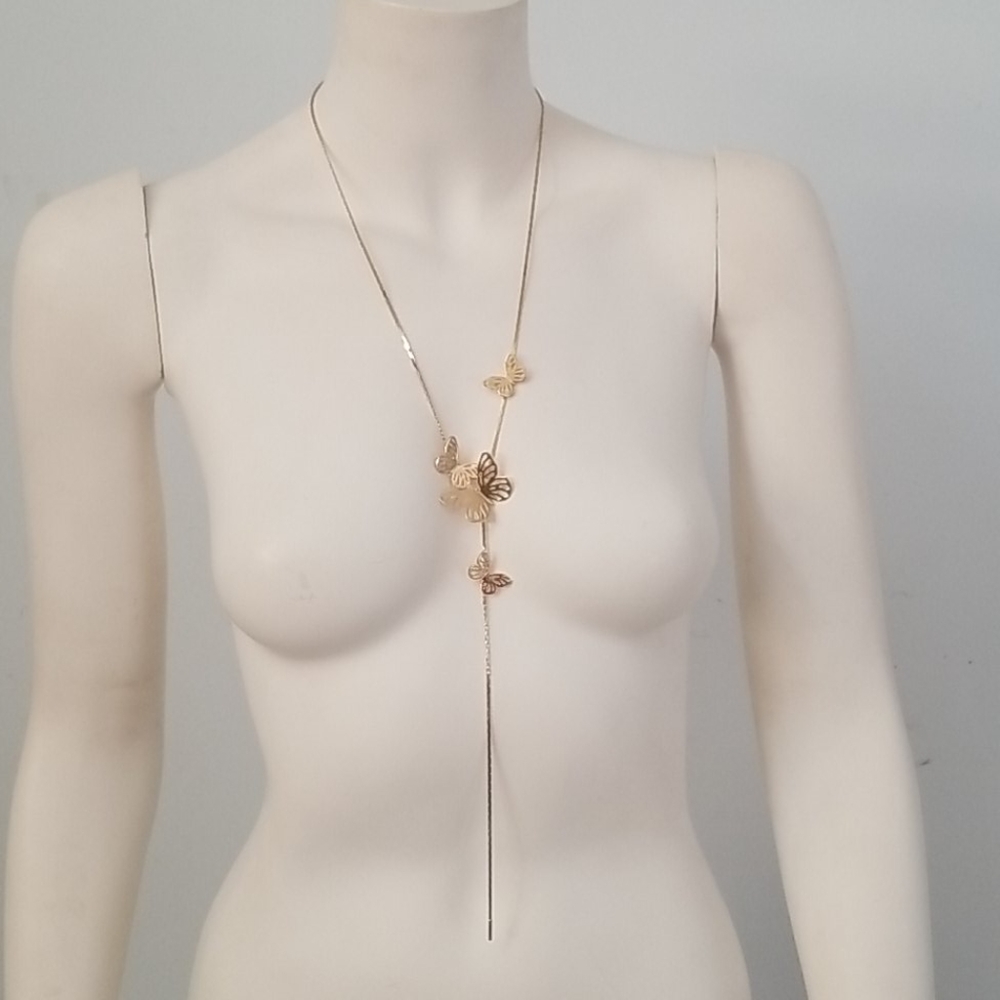 Lara Bohinc 18ct YG plated Butterfly Y Necklace